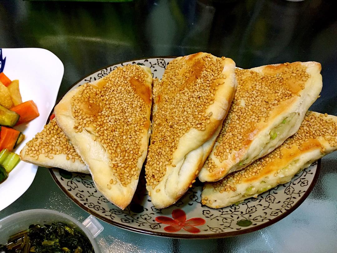 三角葱烧饼