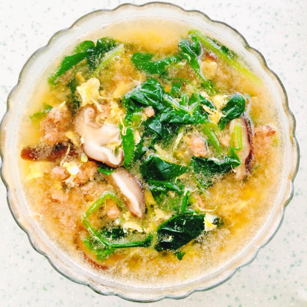 家常版芙蓉鲜蔬汤（菠菜）