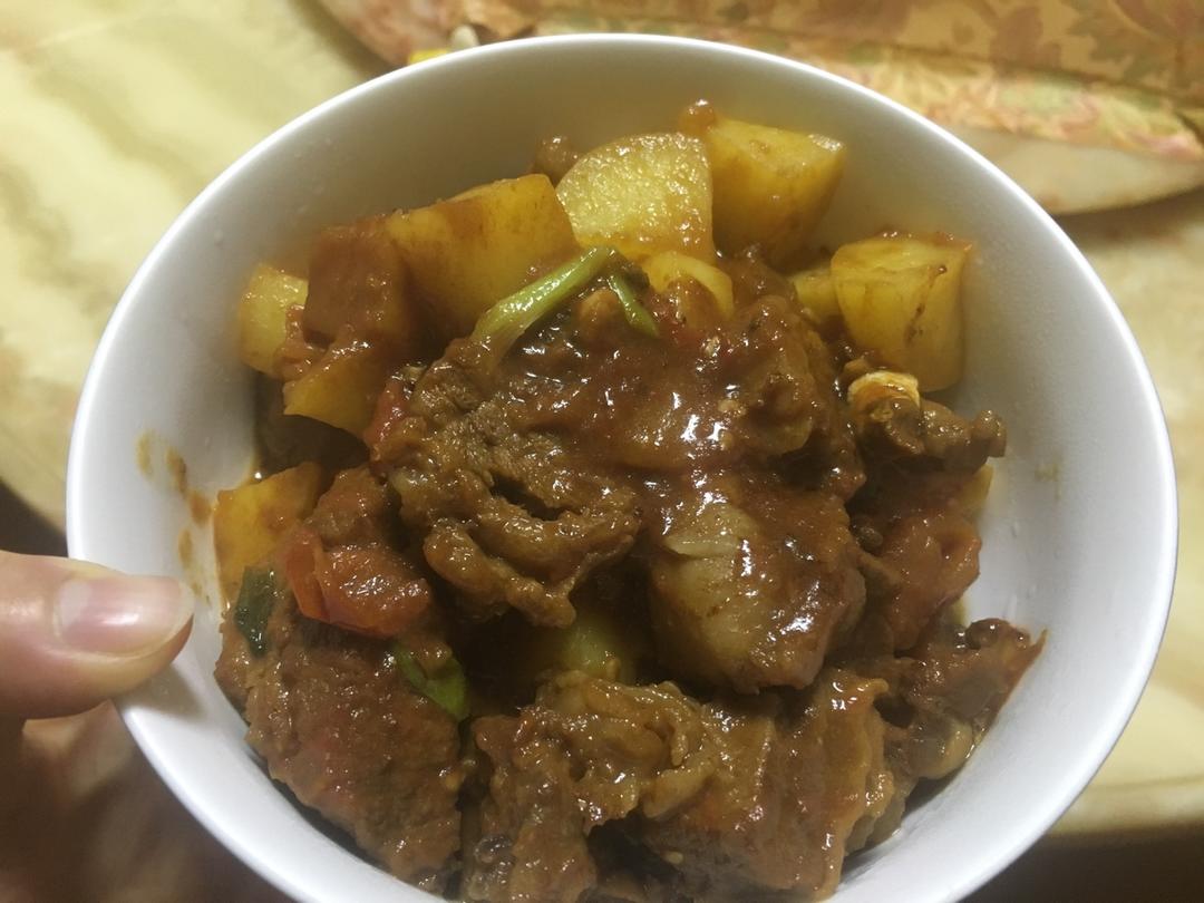 被爸爸外婆连说好吃好吃的番茄土豆炖牛腱子