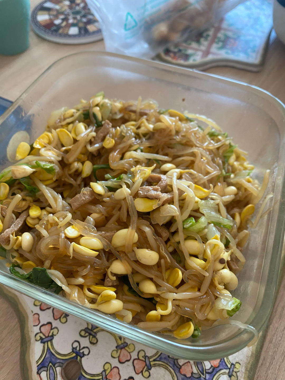 肉末粉丝黄豆芽