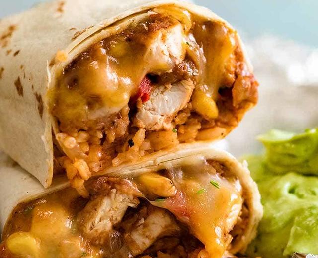 Chicken Burrito 一顿顶五顿的鸡肉墨西哥卷饼的做法