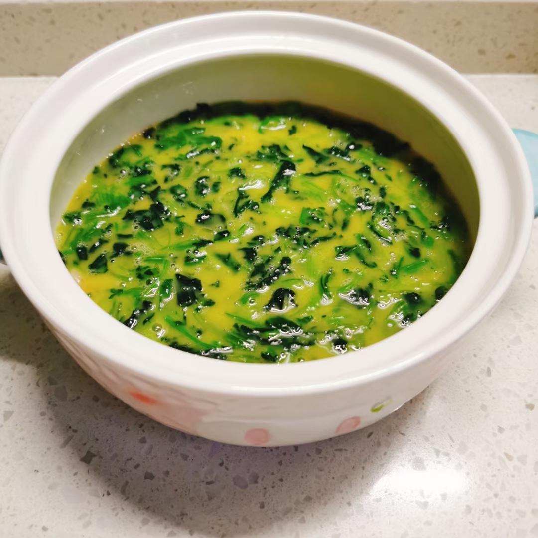 菠菜鸡蛋羹