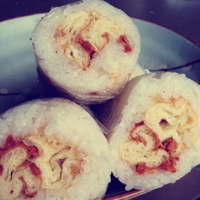 河神爷做的糯米油条糍饭团