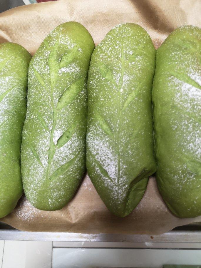 抹茶和蜜豆要在一起，小清新抹茶蜜豆欧包