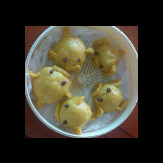 可爱的小猪豆沙包