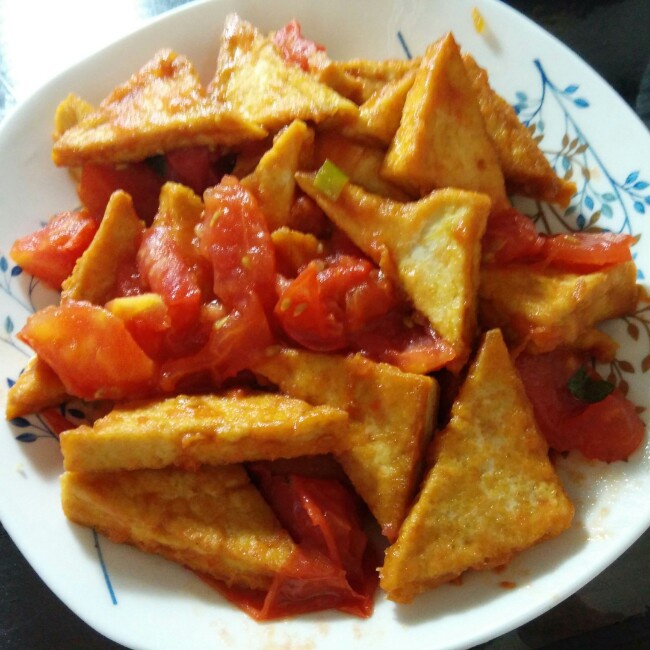 西红柿烧豆腐