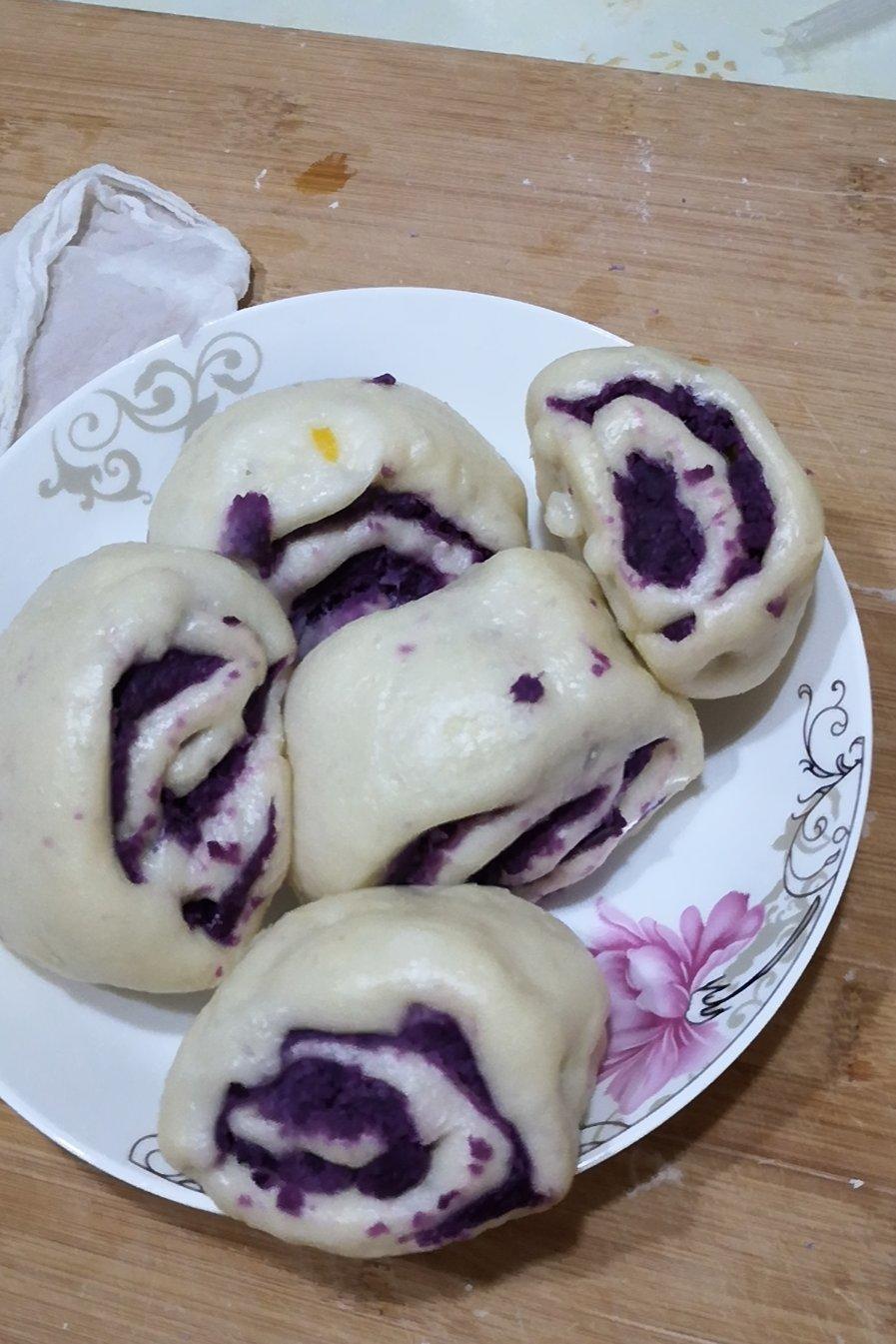 奶香紫薯馒头