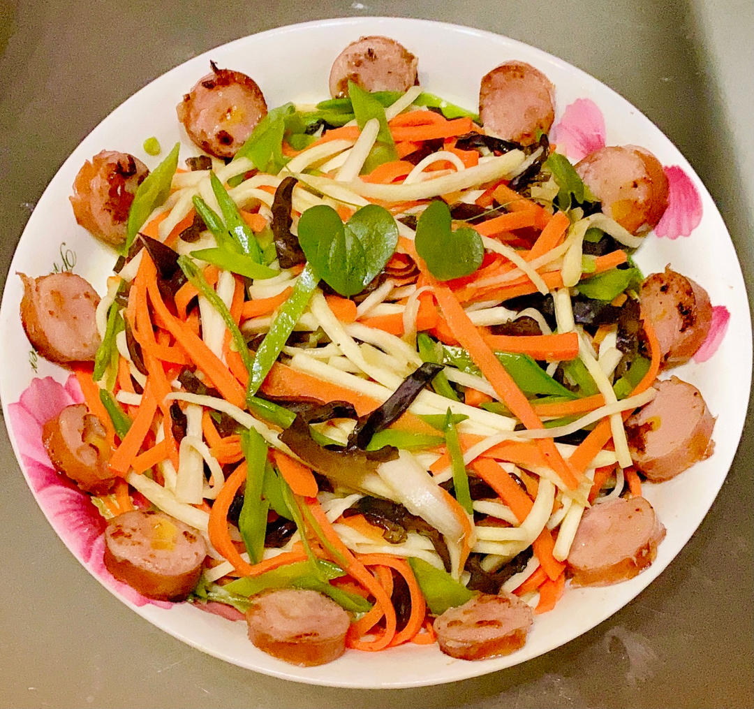 茭白木耳炒虾仁