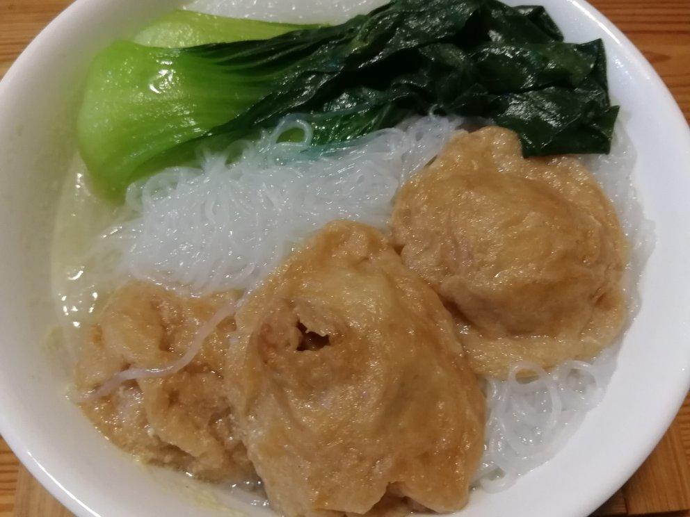 油面筋菜心粉丝汤