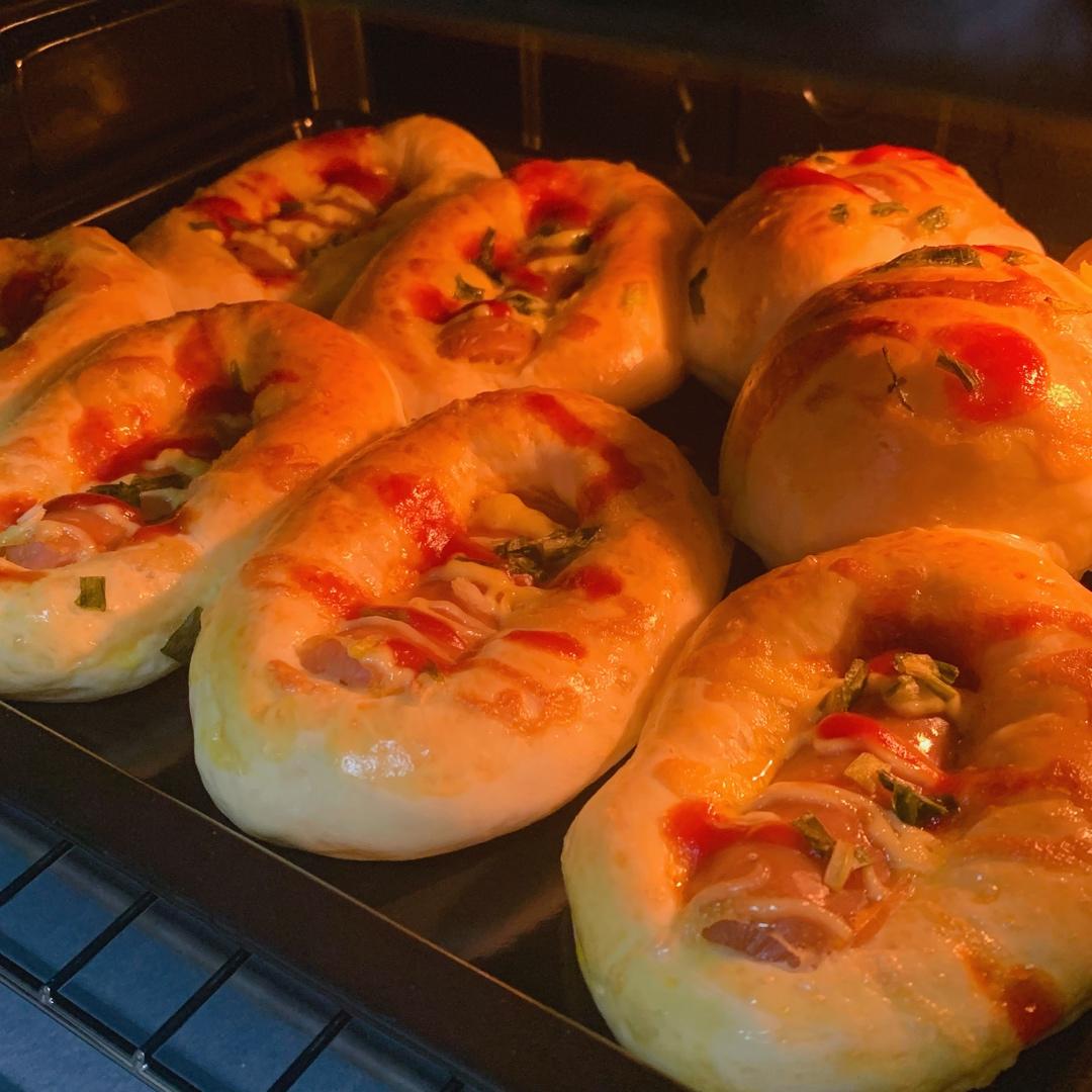 香葱芝士香肠小面包