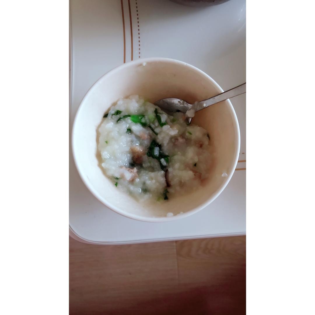 青菜瘦肉粥