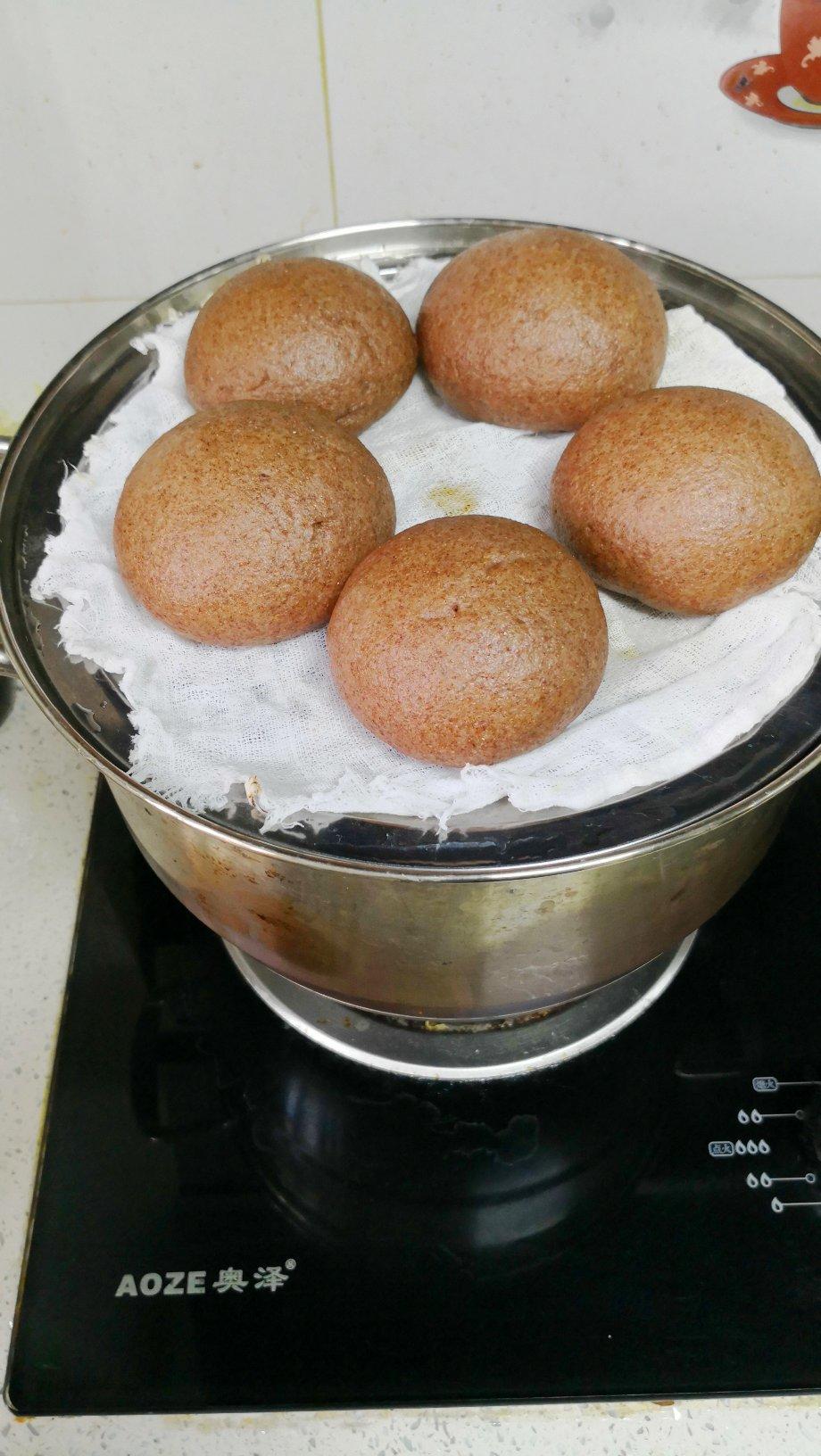 黑全麦无糖馒头