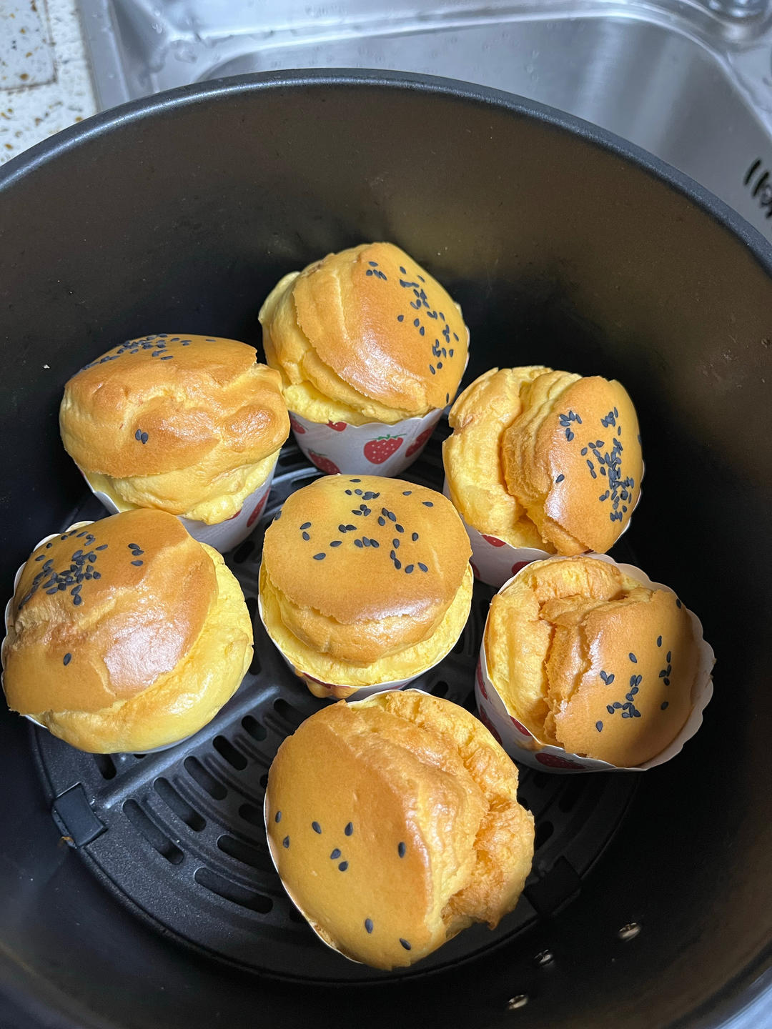 空气炸锅纸杯戚风蛋糕