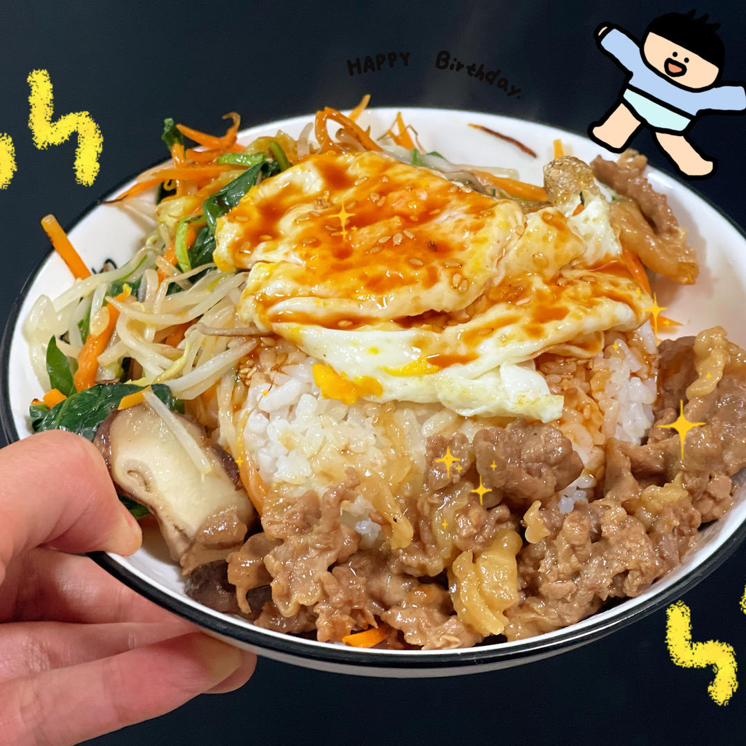 小朋友晚餐：韩式拌饭