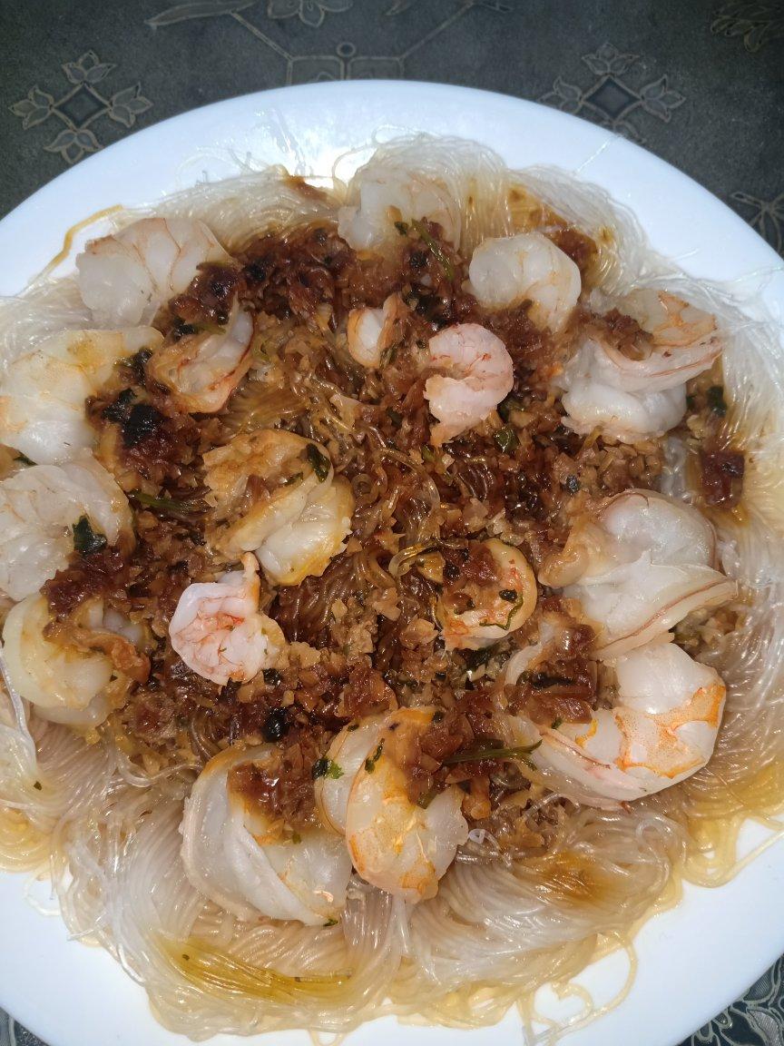 蒜蓉粉丝蒸明虾仁