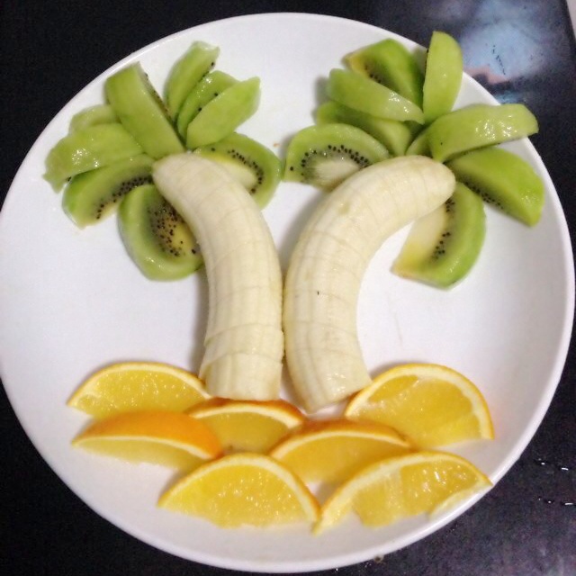 鹤岗小妹儿做的海岛风水果拼盘