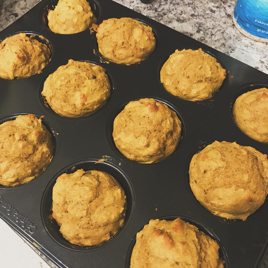 全麦南瓜早餐马芬丨健康·烘焙