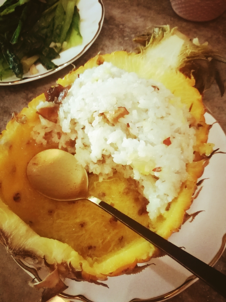 菠萝糯米饭（养生版）的做法