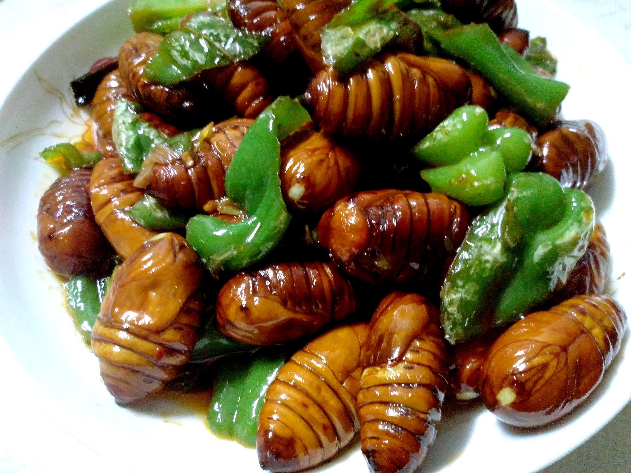 我的后现代做的干煸蚕蛹