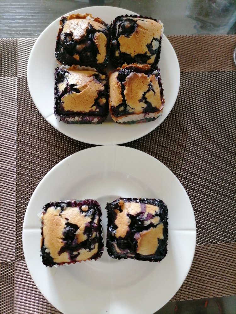 超好吃的“爆浆蓝莓玛芬”蛋糕