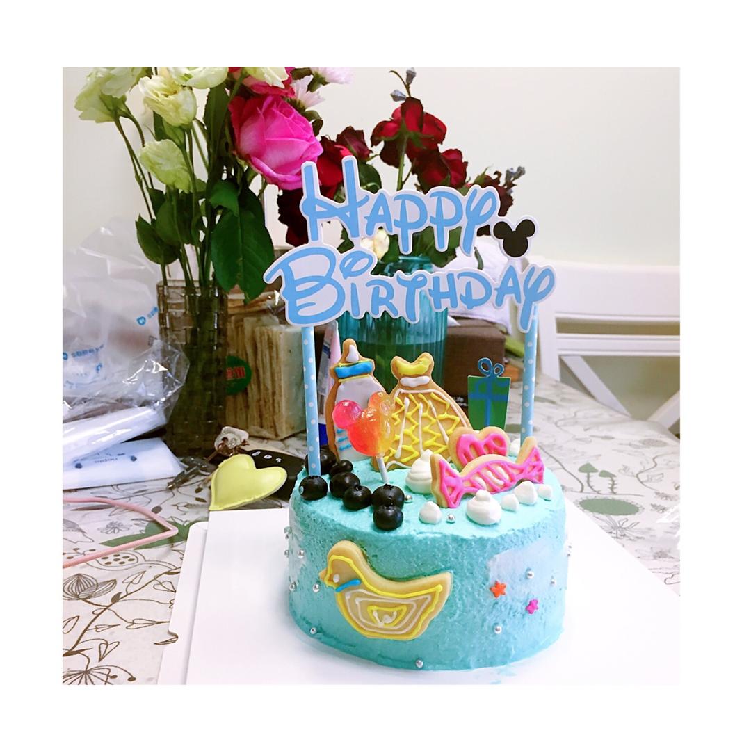 糖霜饼干生日蛋糕