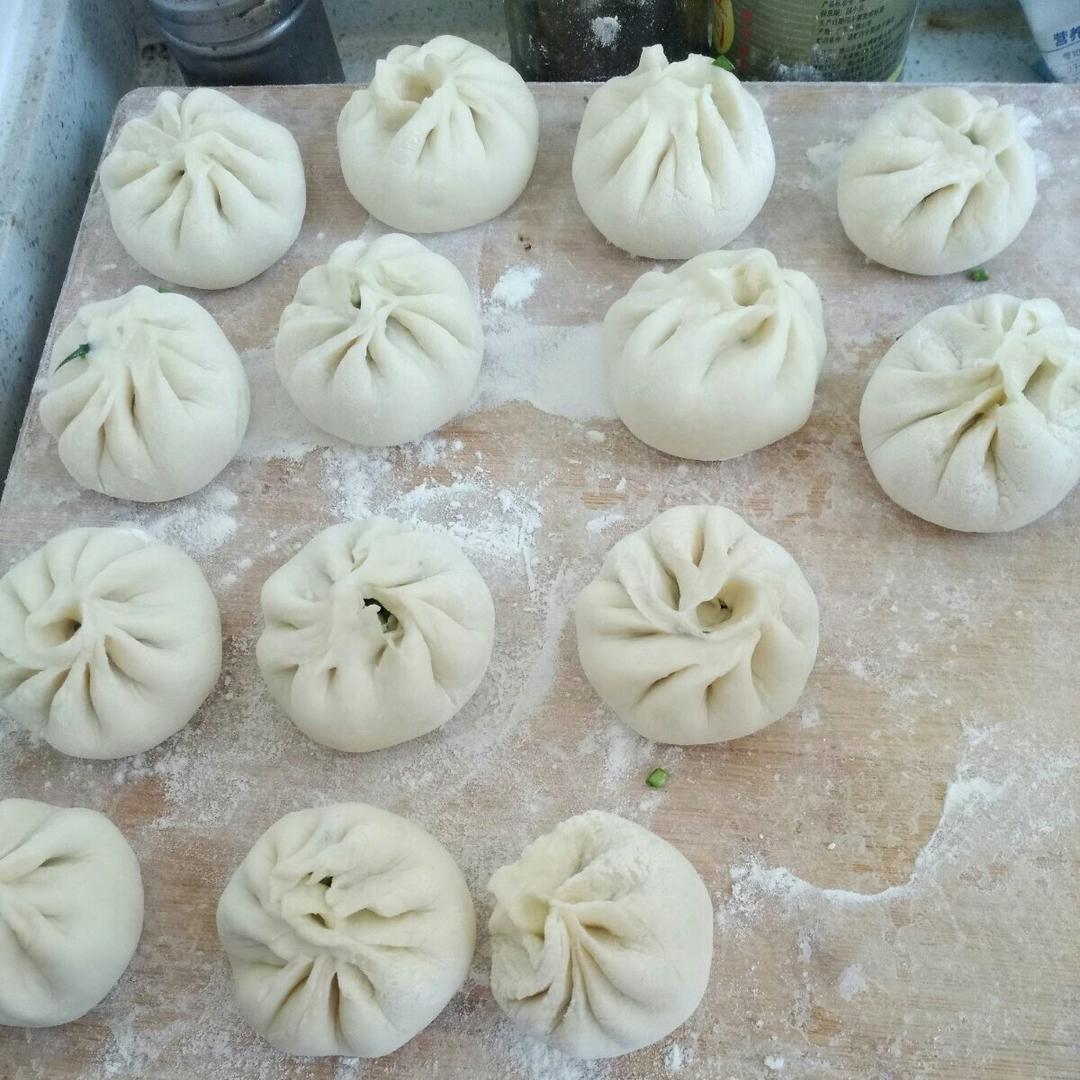 包子 韭菜块肉包子--重点是揉面手法 蒙尘不会改变本质做的韭菜块肉