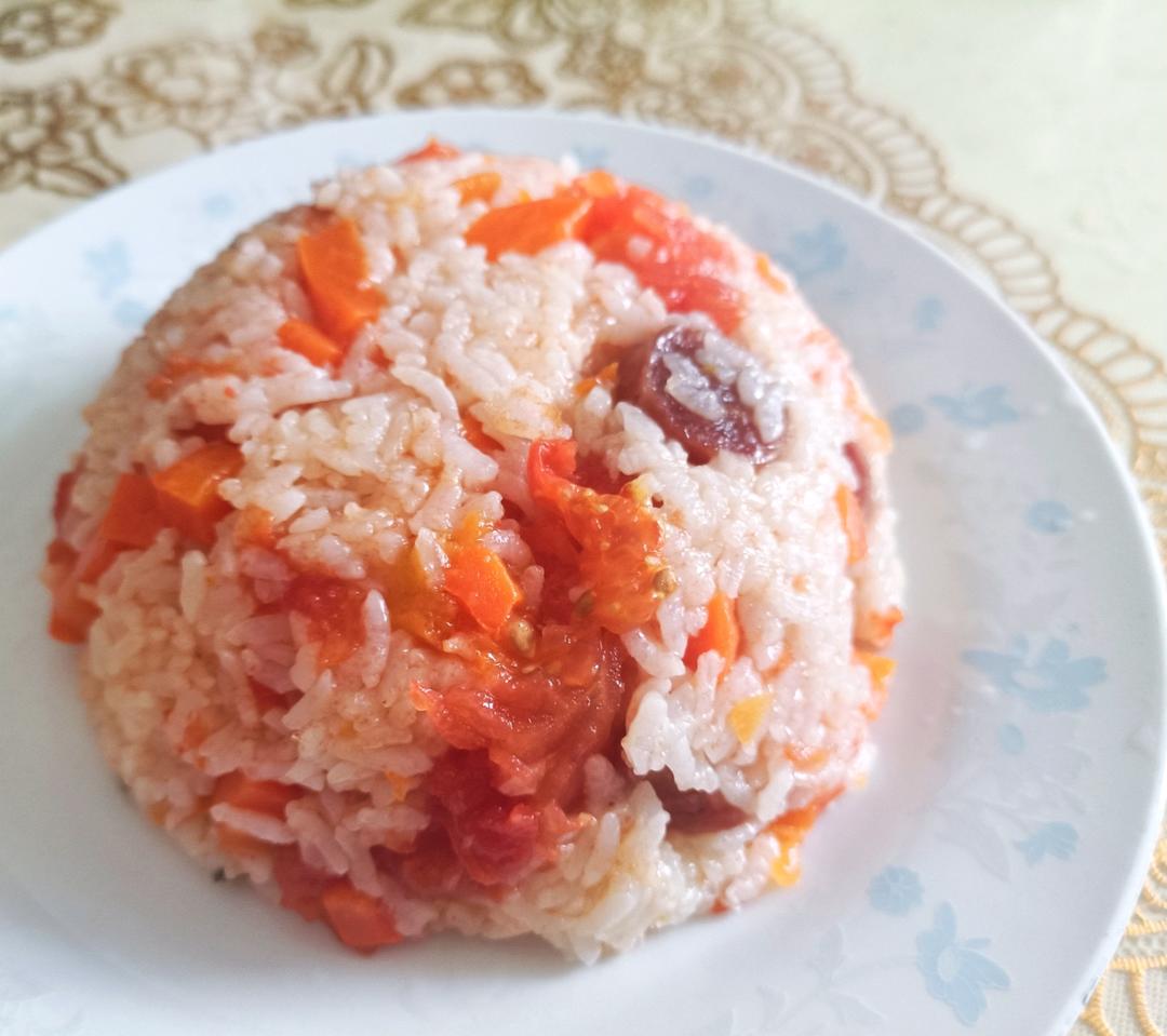 一颗番茄---一个西红柿 拌饭
