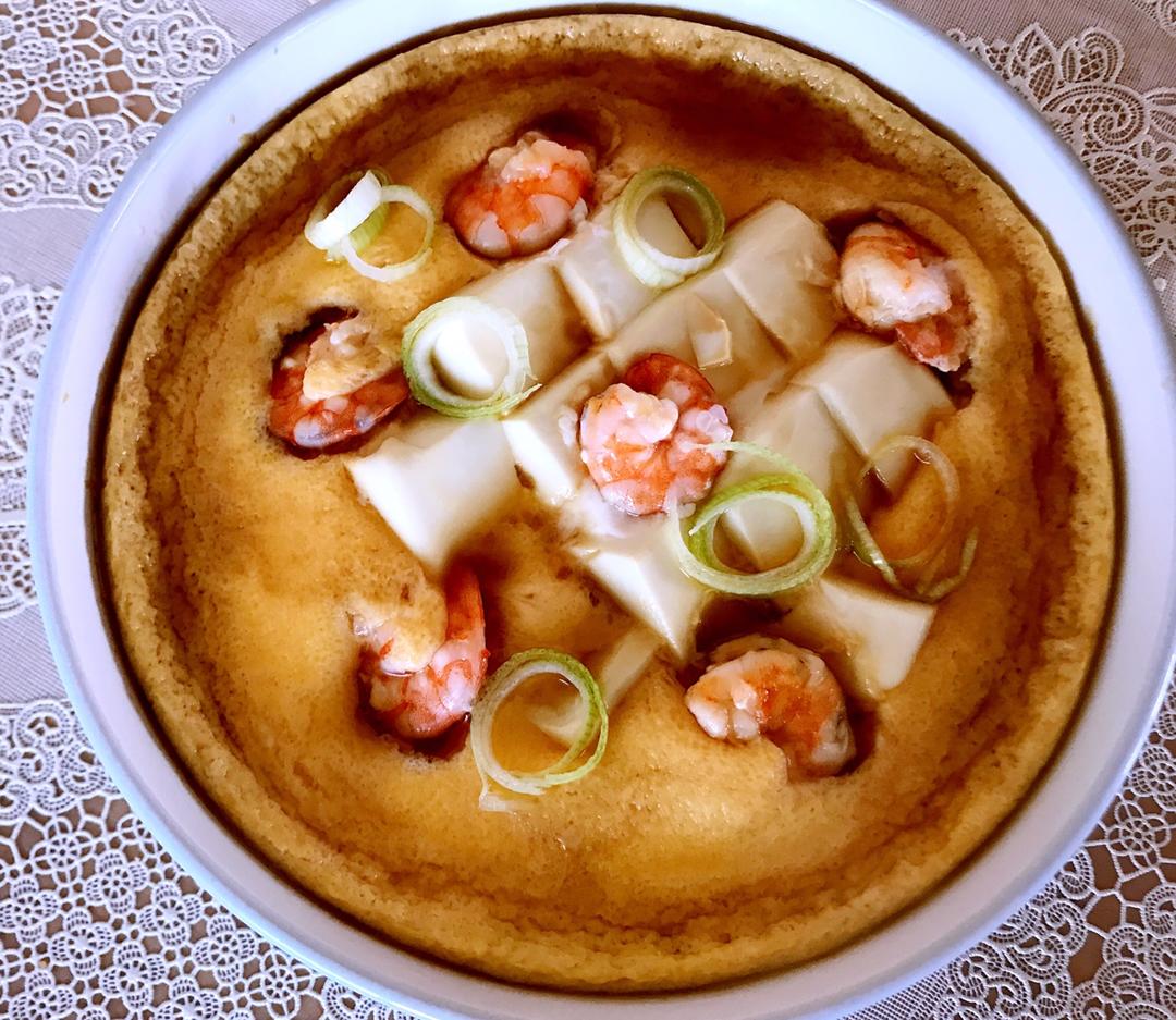 虾仁豆腐蒸水蛋