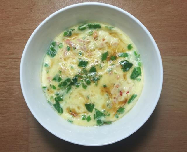 微波炉早餐：小碗时蔬鸡蛋羹（1个鸡蛋）的做法