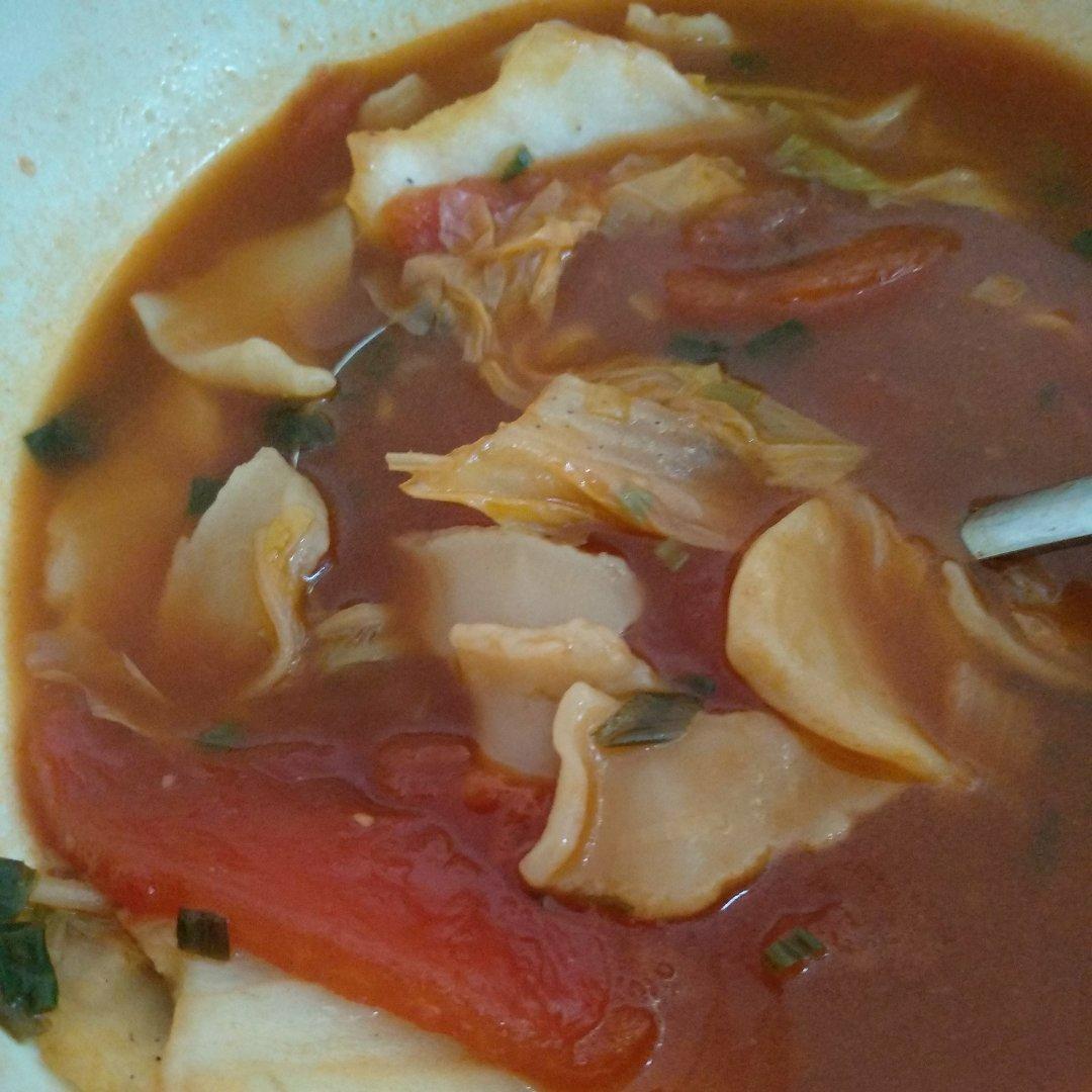 西红柿鸡蛋疙瘩汤