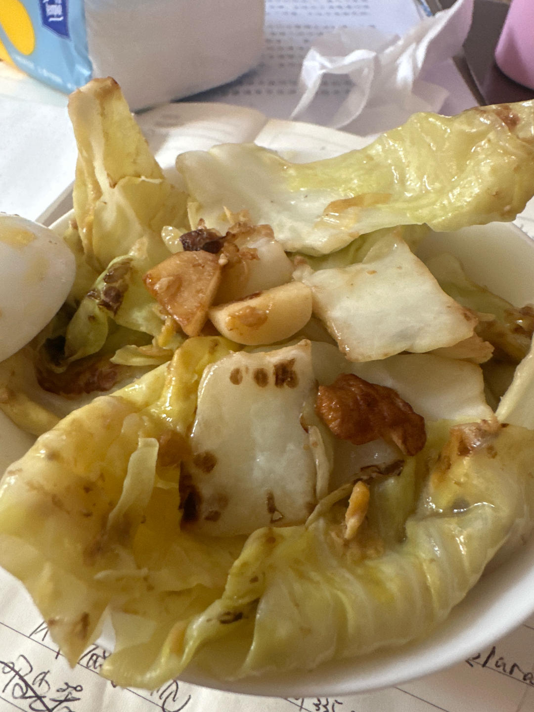 包菜炒鸡蛋