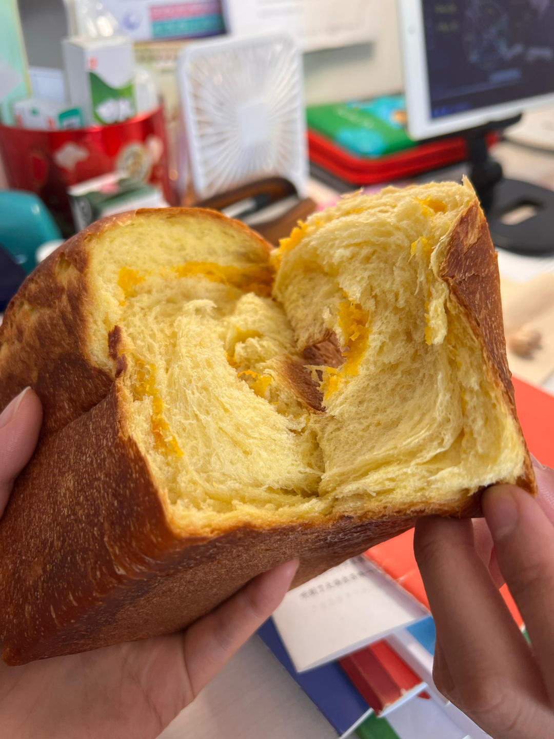 超软超香的【双重南瓜吐司】