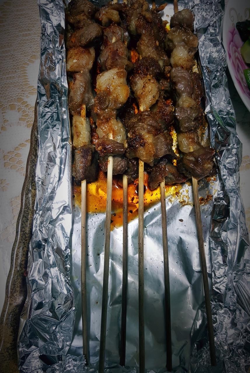 天蝎蝴蝶16做的烤羊肉串烤箱版