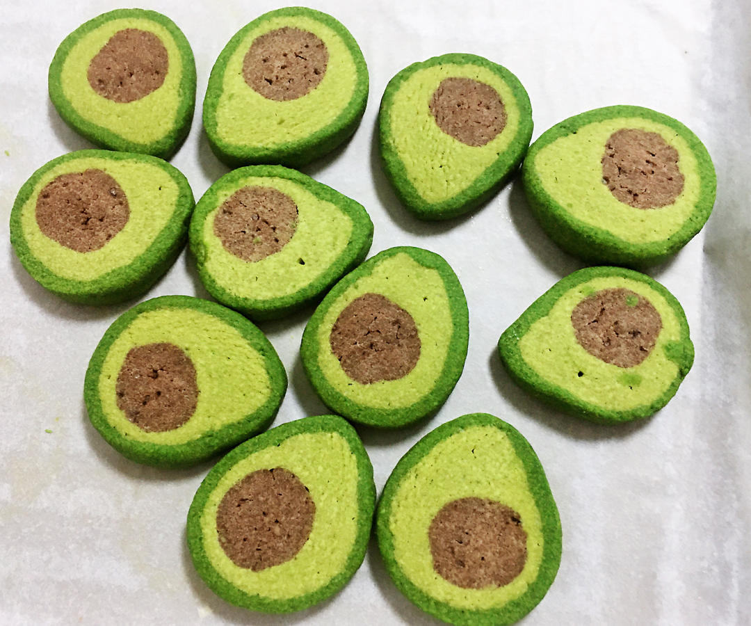 🥑免打发，免模具，清新小可爱—牛油果造型曲奇饼干