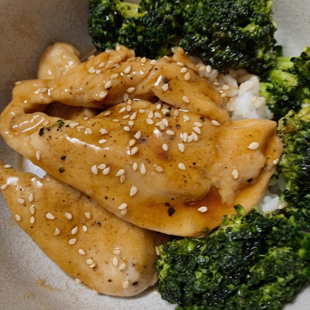家庭版照烧鸡排饭【酱汁鸡排饭】