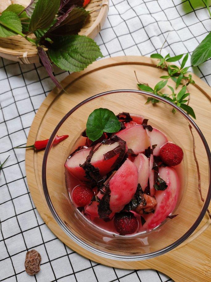 简单易做的紫苏桃子姜🍑—只要一个晚上就能吃