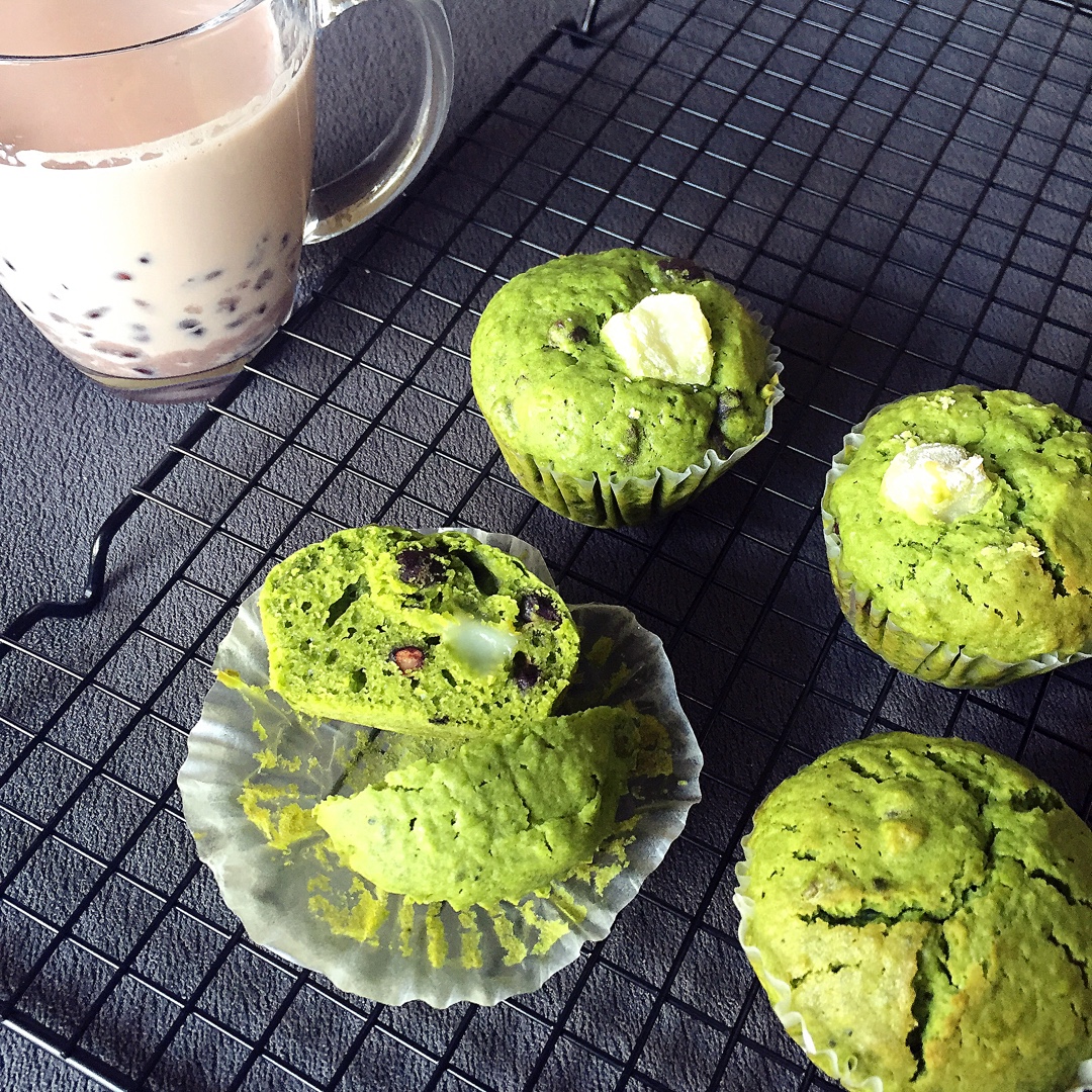 麻糬抹茶小红豆muffin