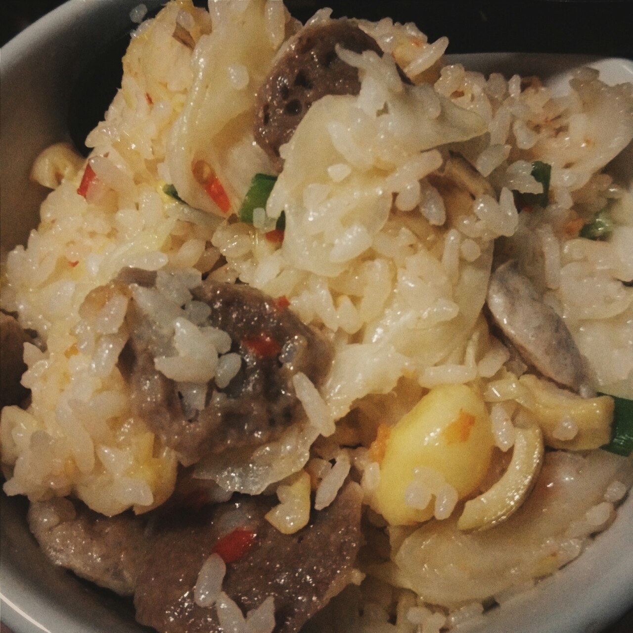 电饭锅虾酱圆白菜焖饭