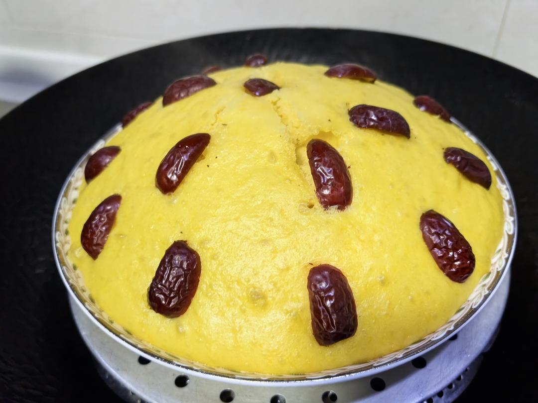 松软不发粘的南瓜发糕