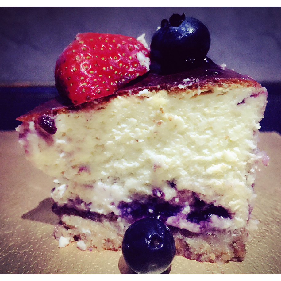 《Tinrry下午茶》教你做烤蓝莓重芝士蛋糕（6寸配方）