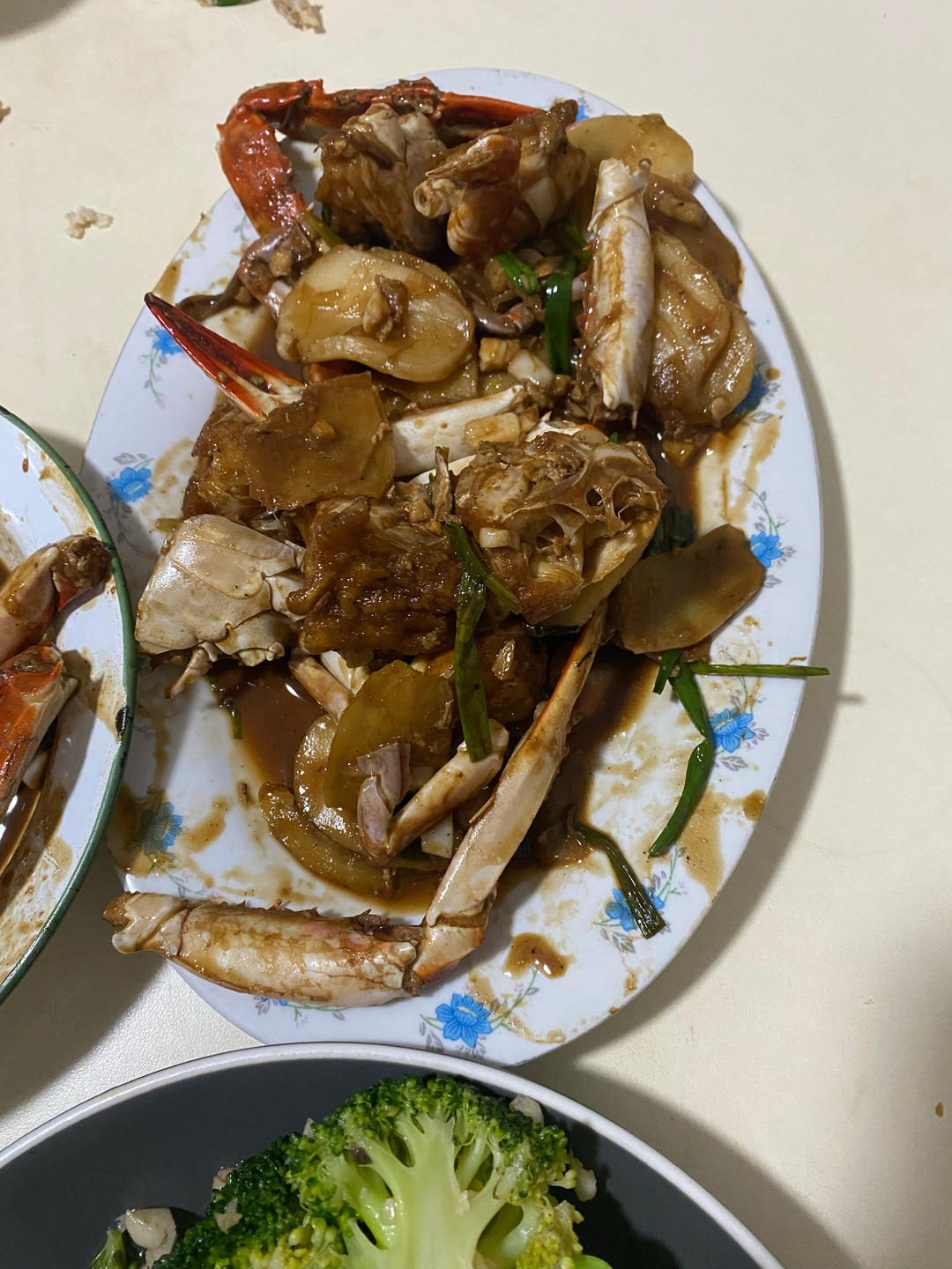 梭子蟹炒年糕～标准的江浙菜