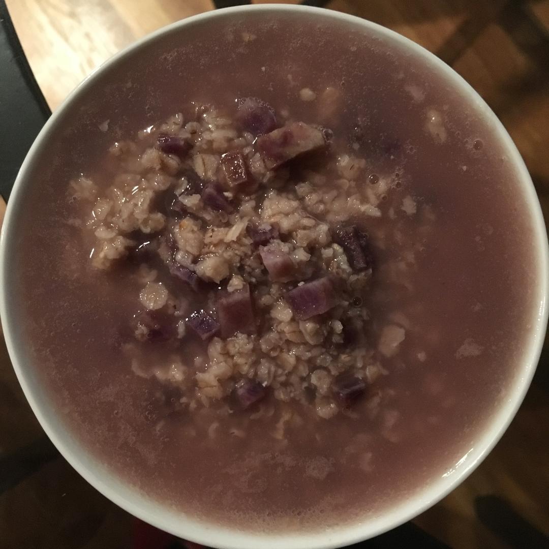 紫薯燕麦粥