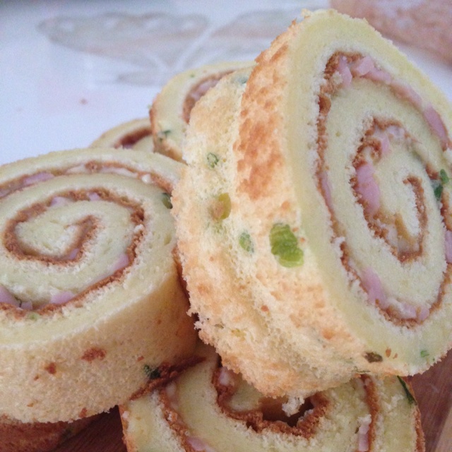 香葱肉松蛋糕卷