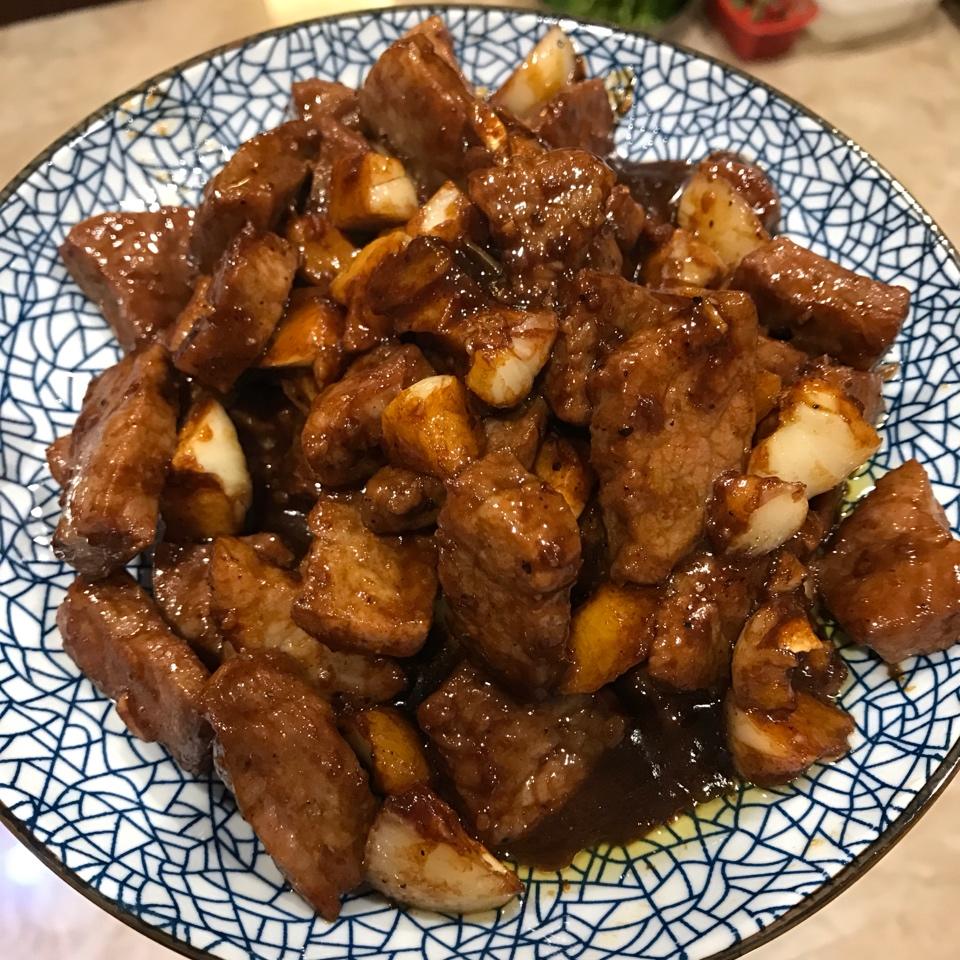 黑胡椒杏鲍菇牛肉粒