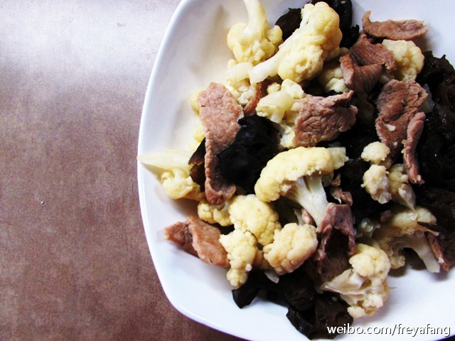 花菜炒肉片
