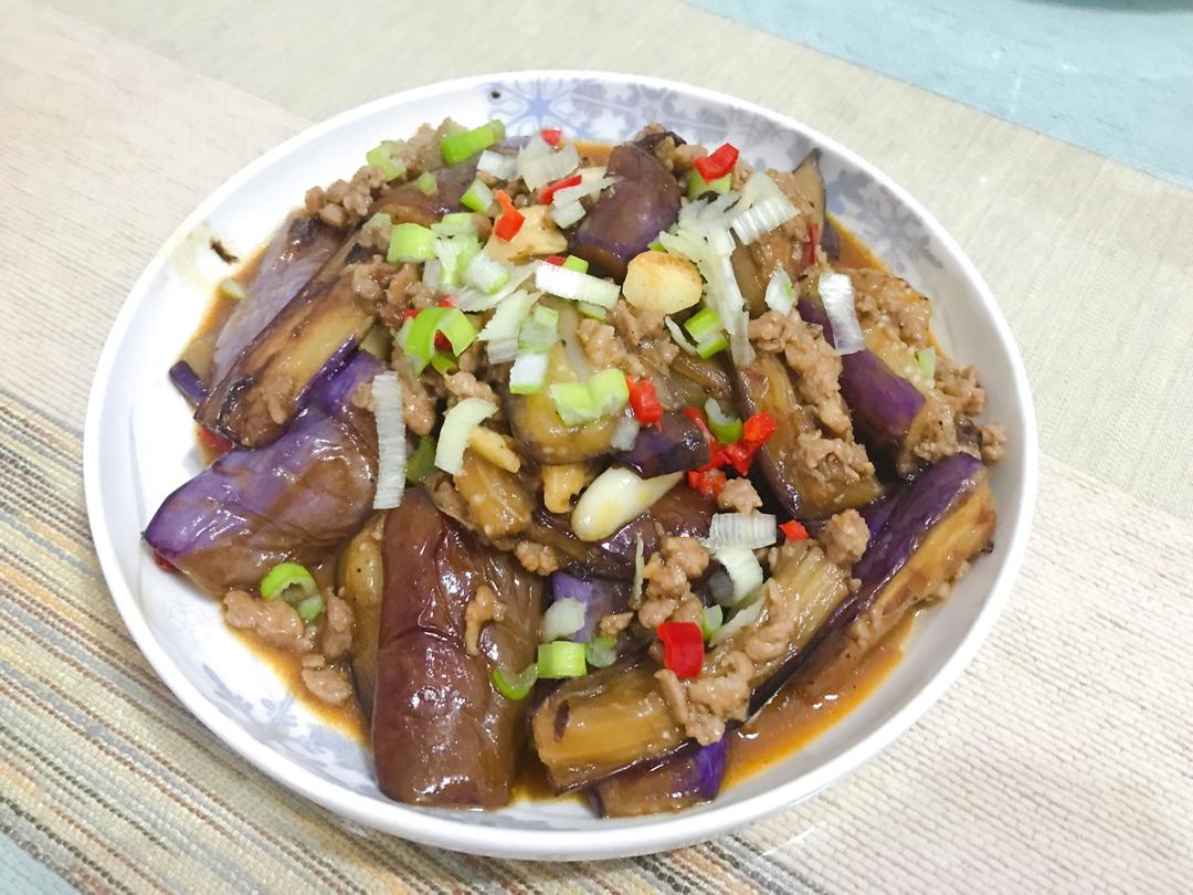 红烧肉沫茄子