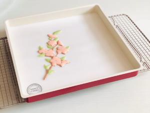 春日桃花彩绘蛋糕卷的做法 步骤17