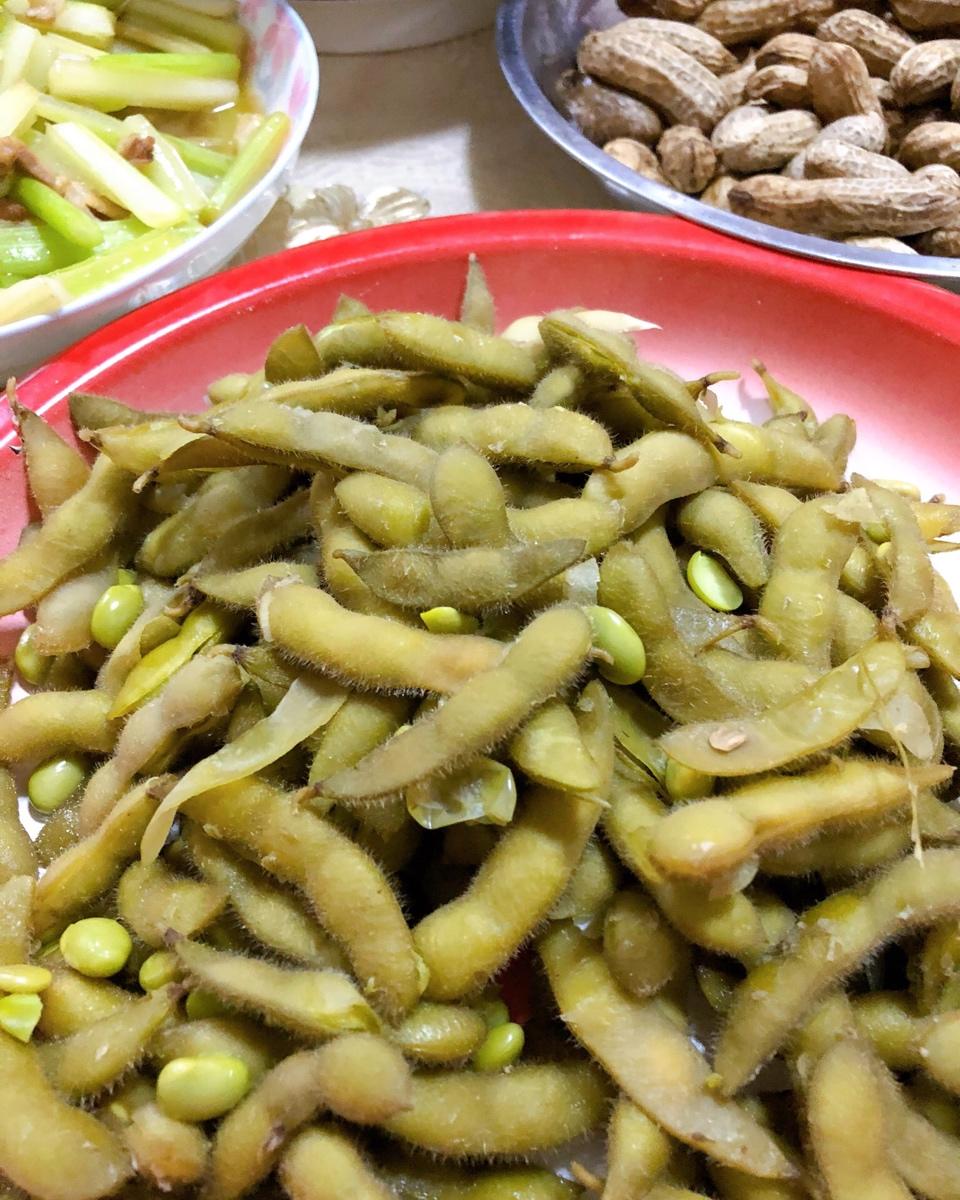 袁豆豆～煮毛豆（颜值高，味道好）