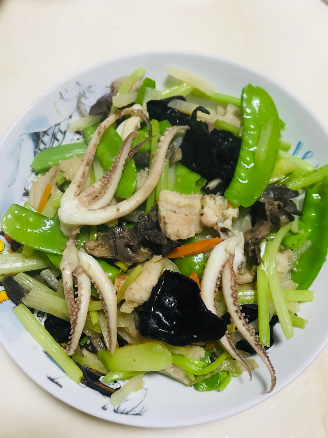 兰豆炒肉丝
