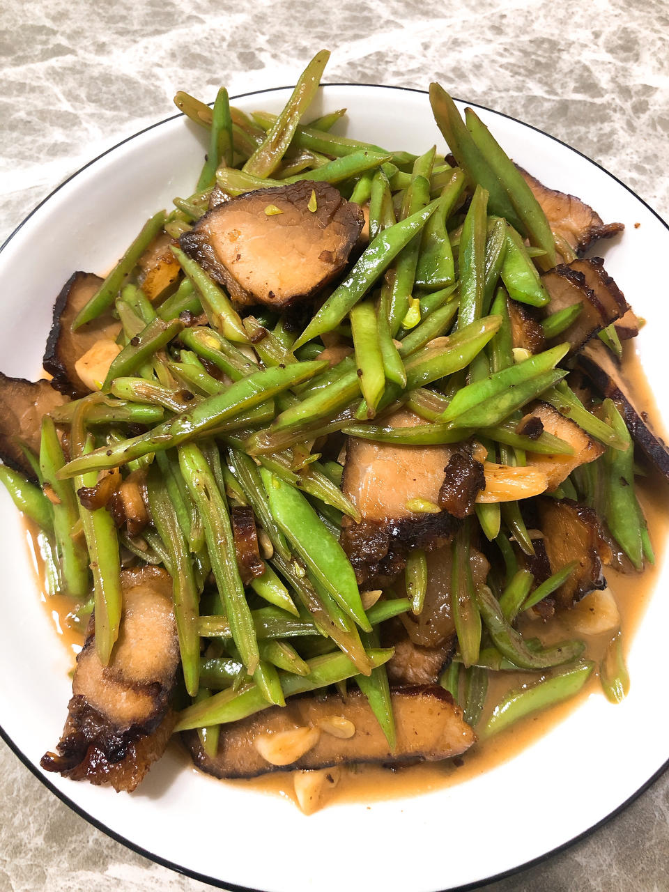 刀豆炒香肠